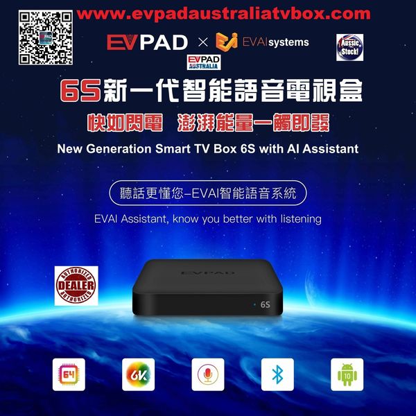 Evpad 6S www.evpadaustraliatvbox.com