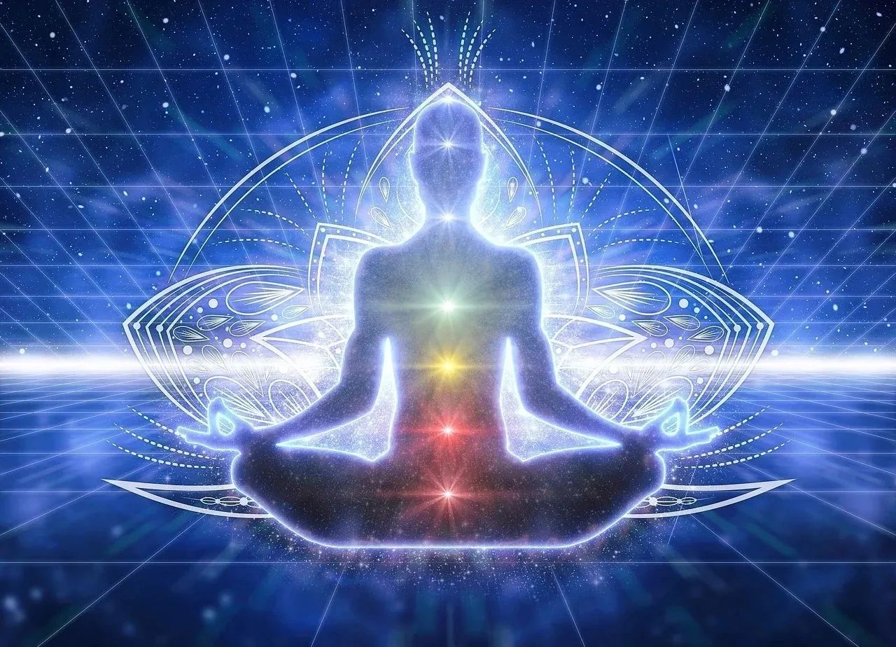 A figure manifesting spiritual energy