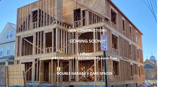 Multi-Family house with two units to being built according to plans.  Both units will have HUGE livi