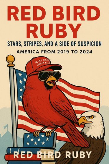 Red Bird Ruby; Stars, Stripes and Side of Suspicion. https://a.co/d/beefH6L