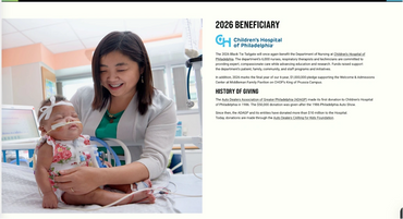 The 2026 Black Tie Tailgate benefits the Nursing at Children’s Hospital of Philadelphia.