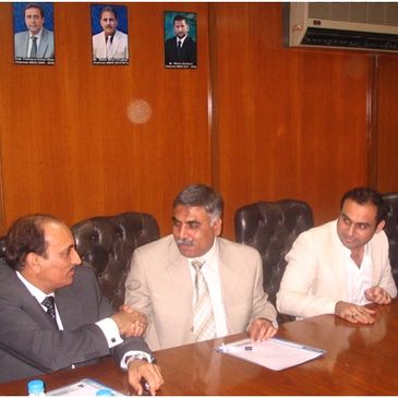 Nusrat Mirza Chughtai, second from left in an ABAD's meeting