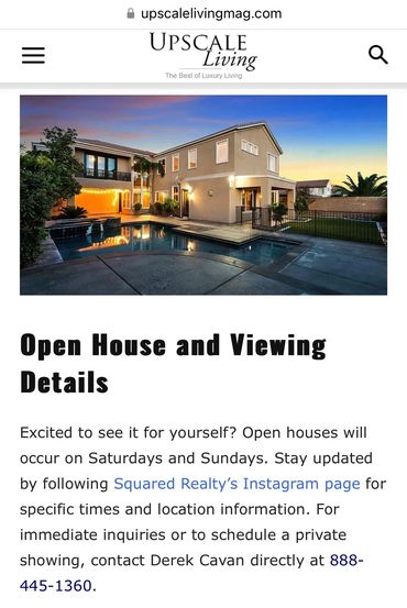 Get press for the sale of your home when using real estate broker Derek Cavan of Squared Realty