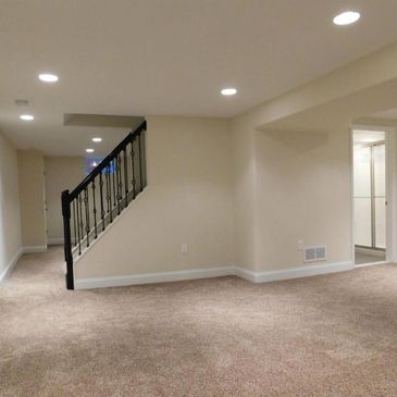 Basement remodeling by Harpine contracting, LLC