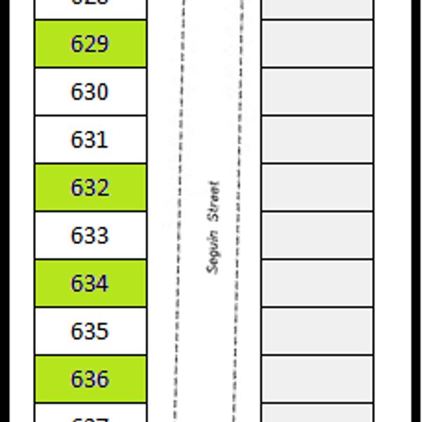 Sun Valley RV Park Lot Map, Giddings