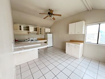 Duplex kitchen and dining room