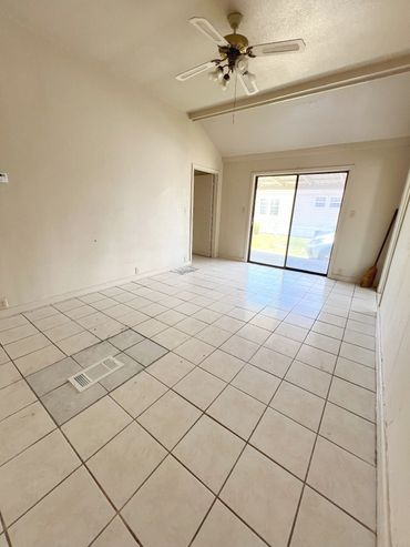 Duplex living room or flex space from other angle