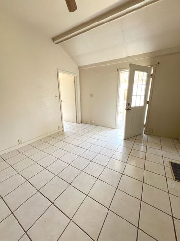 Duplex bedroom and entrance