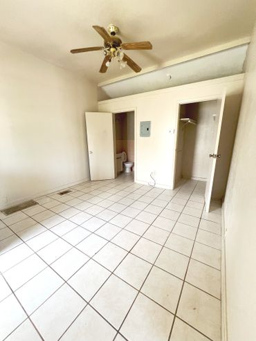 Duplex bathroom and closet