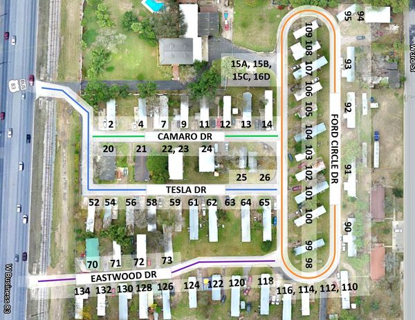 Palm City Mobile Home Park Lot Map