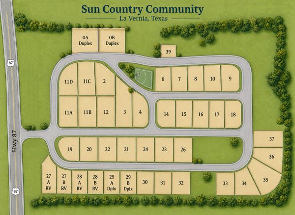 Sun Country Lot Map in La Vernia, TX