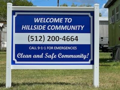 Hillside Weimar RV Park Sign