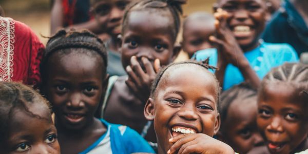 happy children in Jamaica