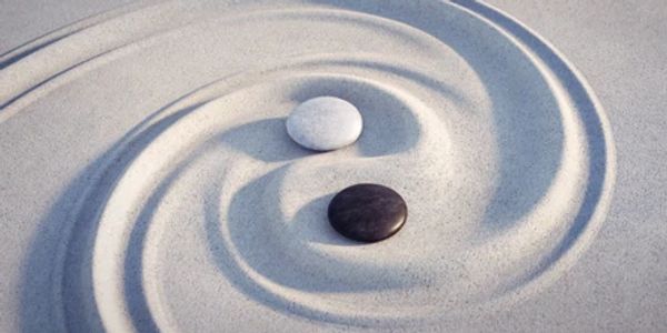 sand and rock yin yang