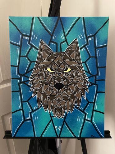 The Lone Wolf canvas painting