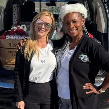 delivering Christmas presents to children in need