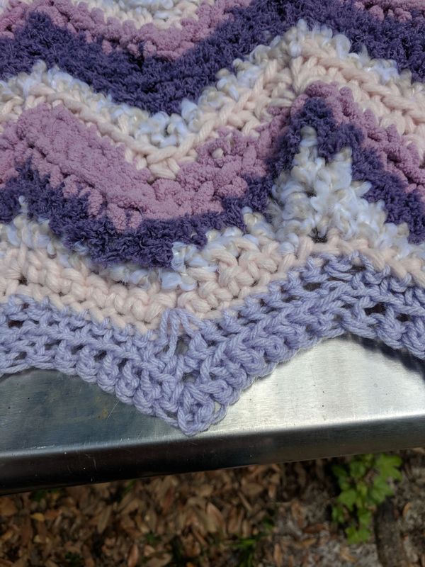 Crochet ripples with edging