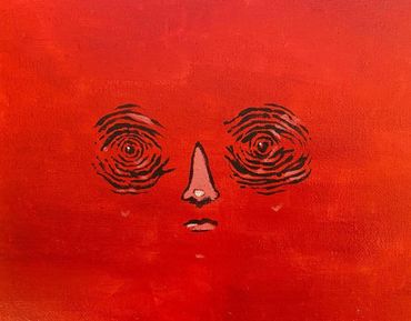 ari cebollero's red face painting