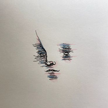 face drawing by ari cebollero