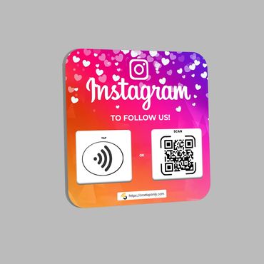 Instagram NFC Plate, Get more Instagram followers, Increase Instagram followers