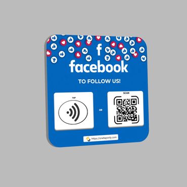 Facebook NFC Plate, Get more Facebook followers, Increase Facebook followers