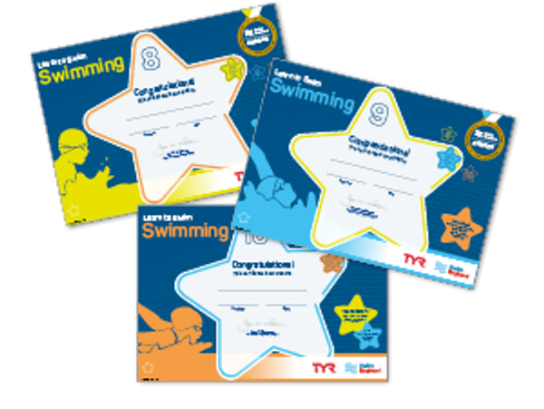 Swimming lesson awards - learn to swim