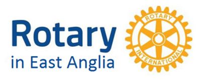 Rotary logo with text 'Rotary in East Anglia' and the Rotary International wheel symbol.