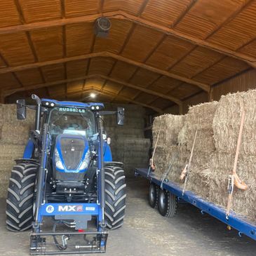 New Holland tractor in the barn