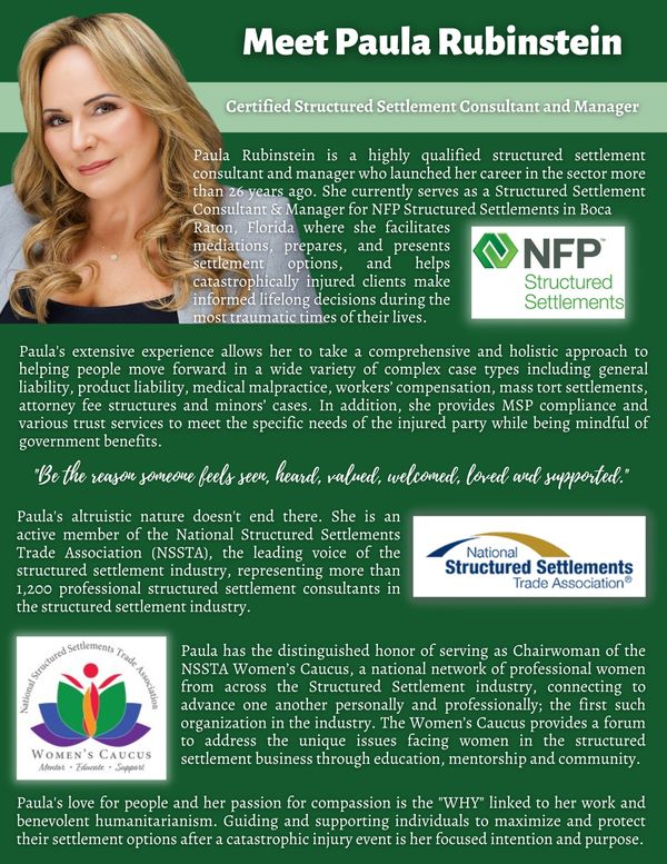 Flier creation for Paula Rubenstein.