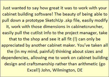 Using SketchUp and Excel to create a cabinet cutting list