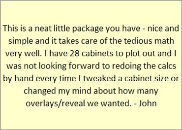 Customer testimonial: Automating cabinet recalculations to eliminate manual math when sizes change.