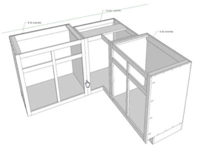 3D face-frame kitchen cabinet models in CabinetVIEW