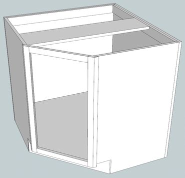 How to build a diagonal corner base cabinet