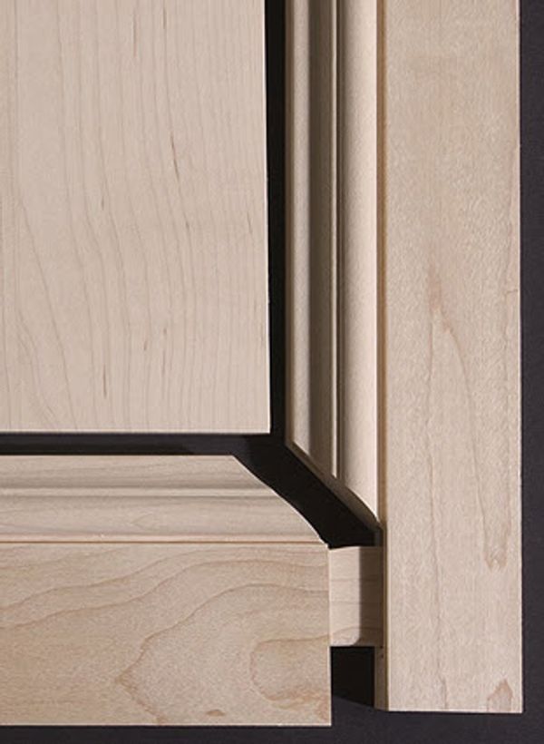 DoorCRUNCHER custom cabinet door assembly showing how calculated stiles, rails, and panel components