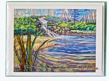 Artist Lisa Porter Lawrence, vibrant natural spiritual landscape painting as card