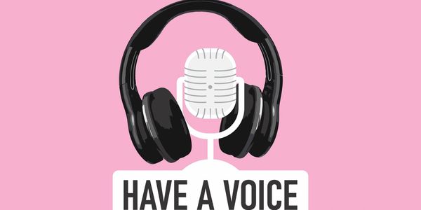 Have a voice logo with headphones