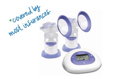 Electric double breast pump with digital control.