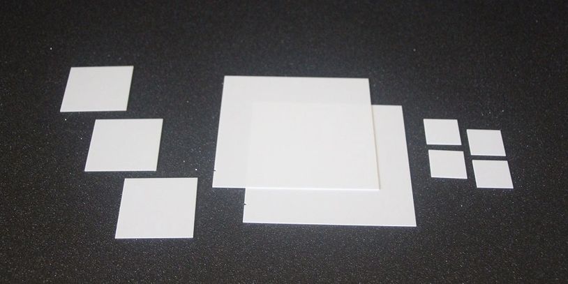 Ceramic Substrates, 96% Alumina, thicknesses, 1mm and 0.635mm, 40 thou and 25 thou
