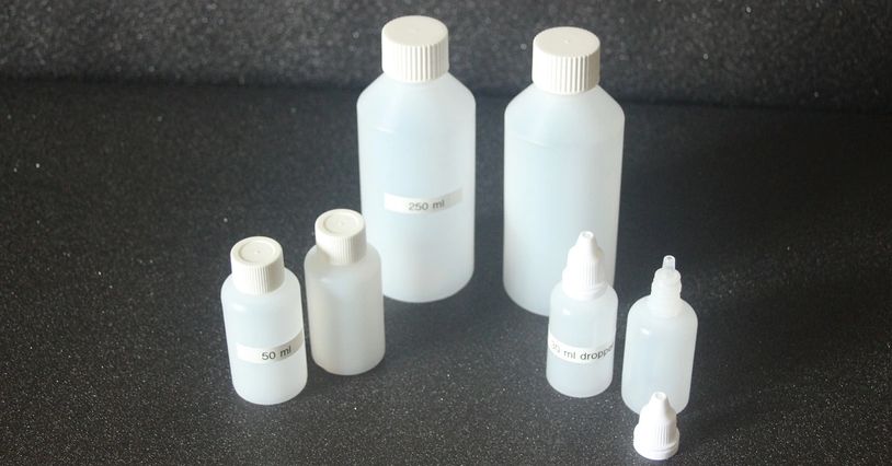 Small Solvent Resistant Bottles, thinners dropper bottle