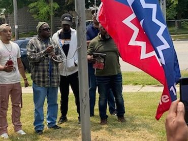 Atk Ambassador, Coach Taco Raises Juneteenth Flag