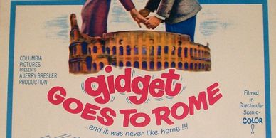 Gidget Goes To Rome vintage window card poster
