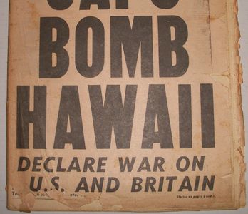 vintage newspaper Japanese Bomb Hawaii World War II 1941