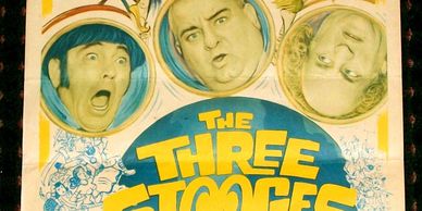 The Three Stooges Go Around The World In A Daze vintage insert poster