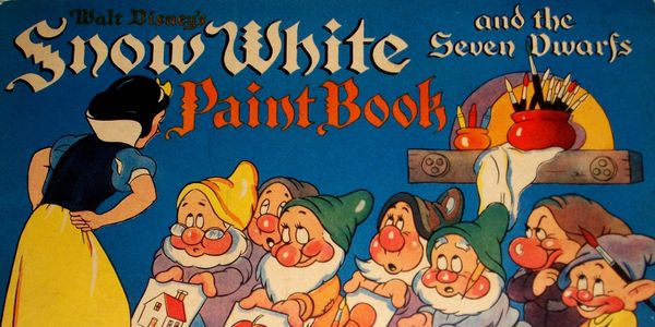 Snow White and the Seven Dwarfs Paint Book vintage