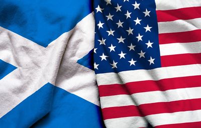 Scottish & American Flag Graphic