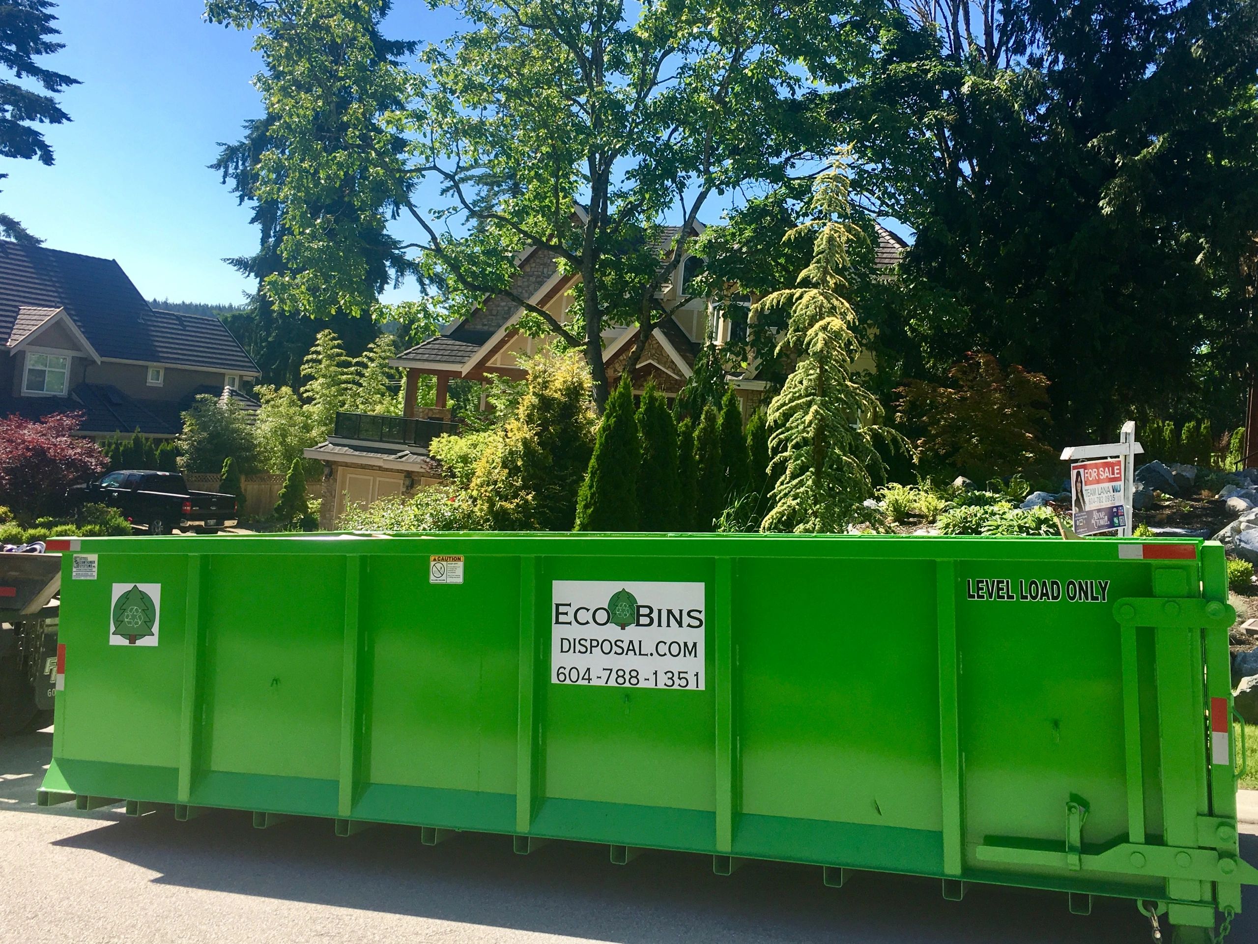South Surrey Bin rental 20 yard green waste Bin Eco Bins Disposal Dumpster rentals in South Surrey