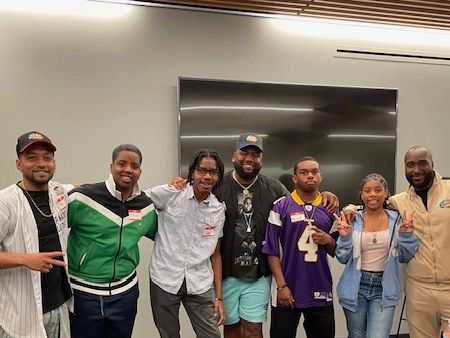 LEAD 2024-2025 Officers with Deon and Winner, founders of G.U.M.P. (Greater Under Mental Pressure)