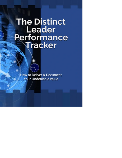 The Distinct Leader Performance Tracker Workbook available on Amazon