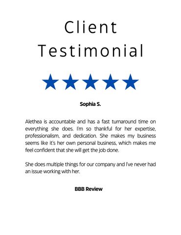 A client testimonial for the services of Rill Unique Enterprises || Medical Billing and Coding