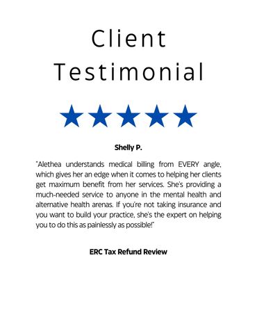 A client testimonial for the services of Rill Unique Enterprises || Medical Billing and Coding